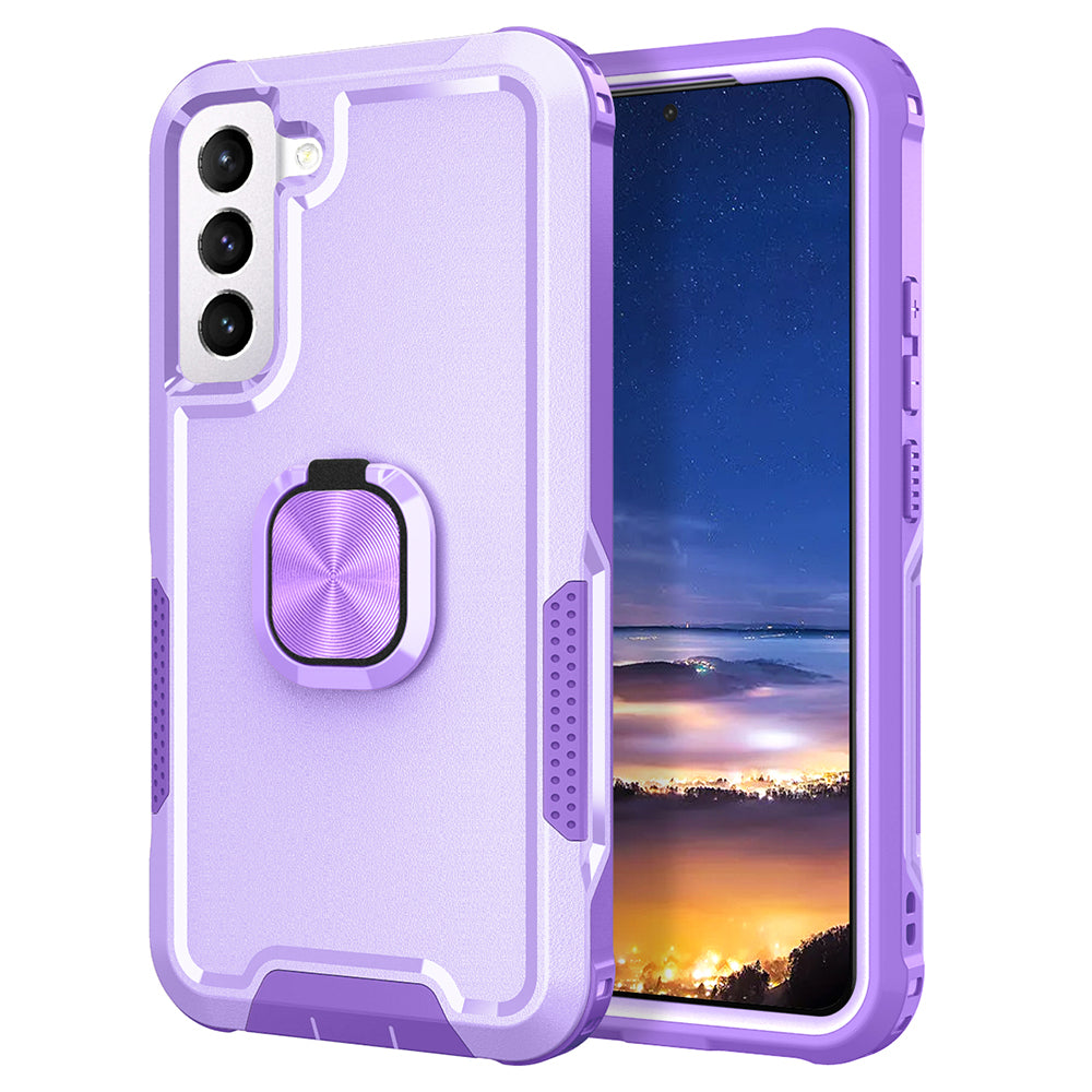 For Samsung Galaxy S23 Hard PC Silicone Phone Cover Rotatable Ring Holder Kickstand Cell Phone Case For Samsung Galaxy S23 Hard PC Silicone Phone Cover Rotatable Ring Holder Kickstand Cell Phone Case